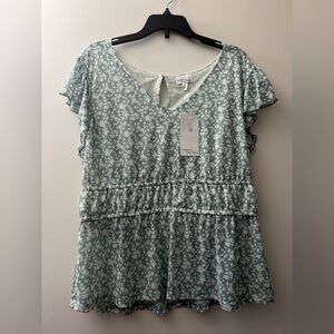 Green and White Madison and Berkeley Top